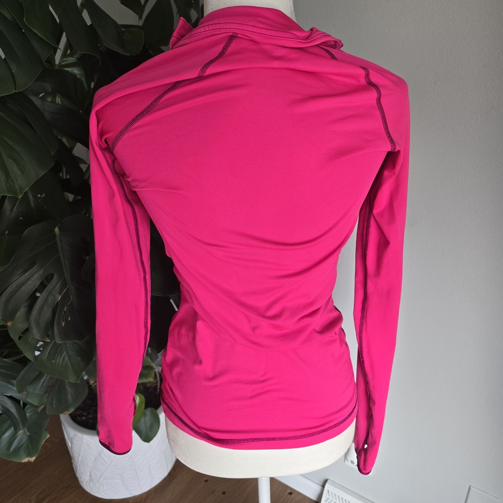 Nike Women's Bright Pink Half Zip - Picture 3 of 5